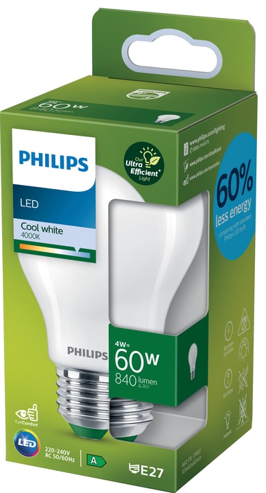 Philips LED lyspære 4,8W E27