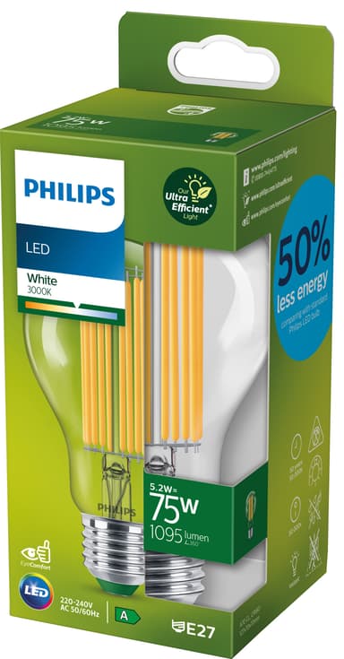 Philips LED lyspære 5,2W E27