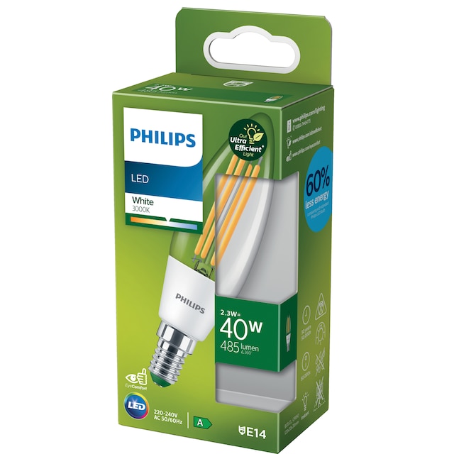 Philips LED pære 2,3W E14