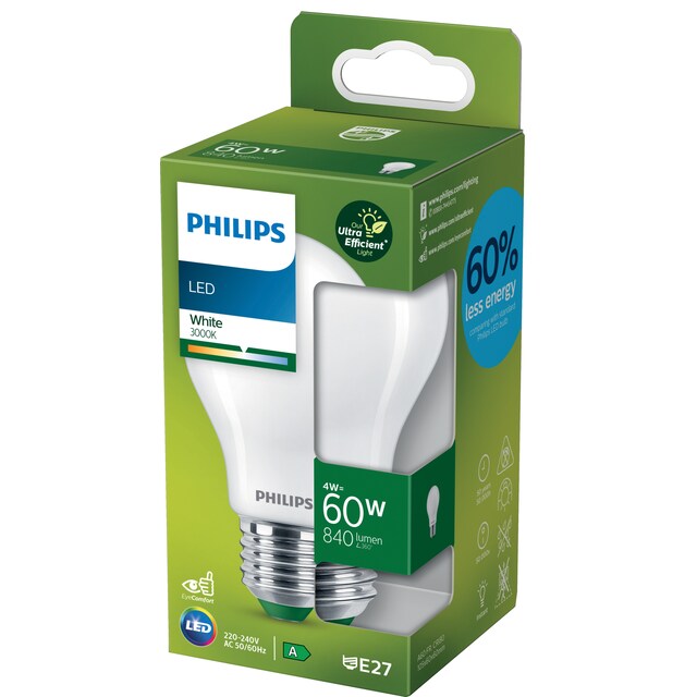 Philips LED lyspære 4W E27