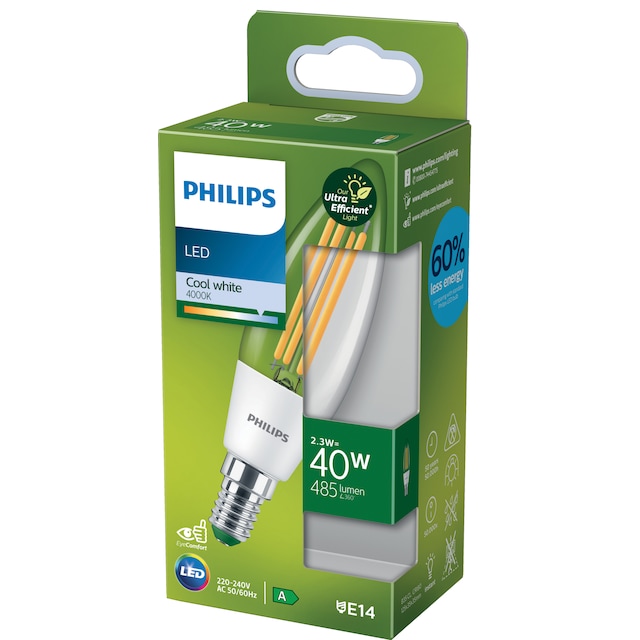 Philips LED pære 2,3W E14