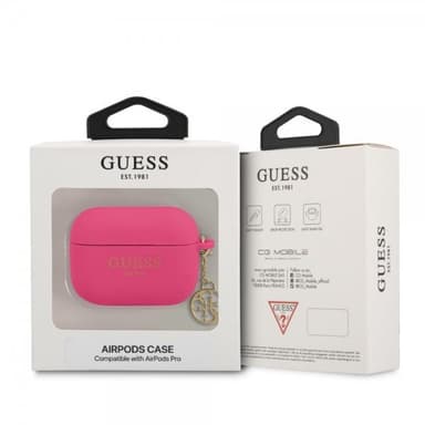 Guess AirPods Pro Deksel Classic Logo 4G Charm Grå