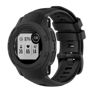 Klokkereim for Garmin Instinct 2S Silikon svart