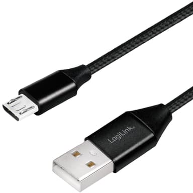 USB-MicroUSB Lade-/synkroniseringskabel 15W 0,3m TextiL