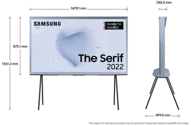 Samsung 65'' The Serif 4K QLED TV (2022, Cotton Blue)