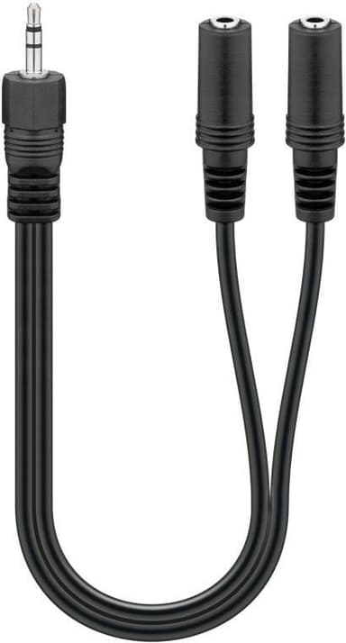 Goobay 3,5 mm lyd Y-kabeladapter  1x hann til 2x hunn stereo
