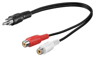 Goobay Y-kabeladapter, lyd, RCA-kontakt til stereo-RCA-kontakt