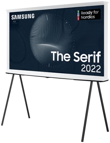 Samsung 50   The Serif 4K QLED TV (2022, Cloud White)