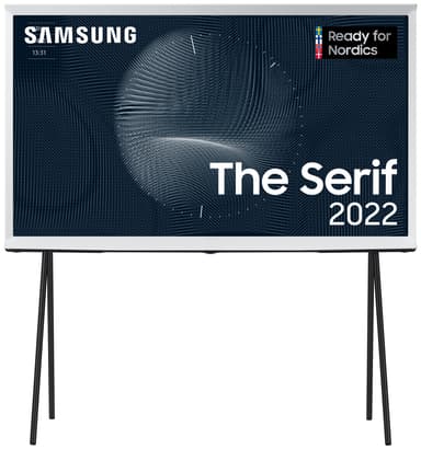 Samsung 65   The Serif 4K QLED TV (2022, Cloud White)