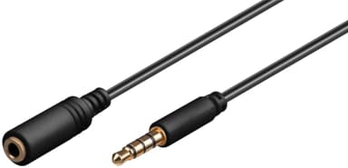 Goobay Hodetelefoner og AUX-forlengelseskabel  4-pinners 3,5 mm slank  CU