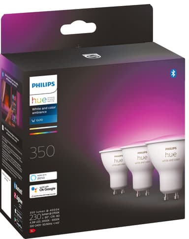 Philips Hue WCA 4,3W GU10 3-pk.
