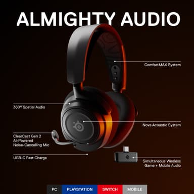 SteelSeries Arctis Nova 7 trådløst gaming headset