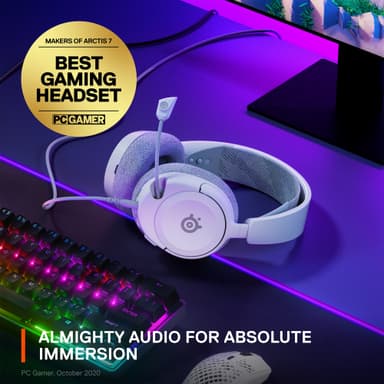 SteelSeries Arctis Nova 1 gaming headset (hvit)