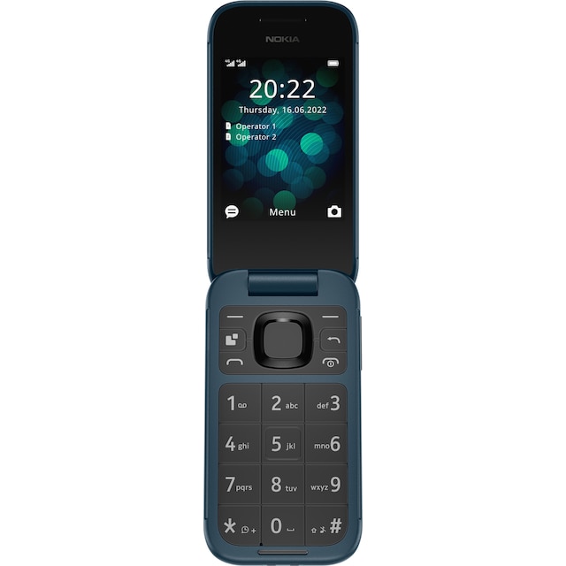 Nokia 2660 Flip mobiltelefon (blå)