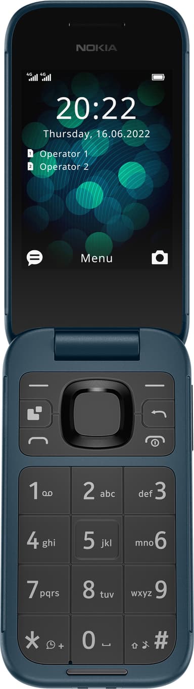 Nokia 2660 Flip mobiltelefon (blå)