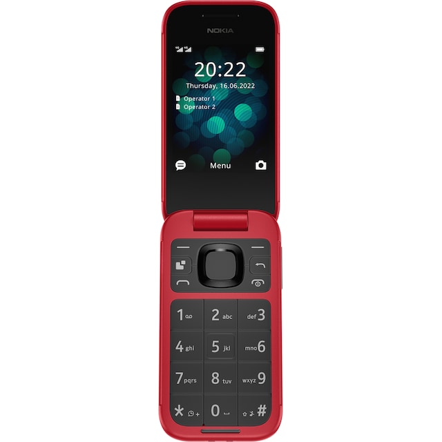 Nokia 2660 Flip mobiltelefon (rød)