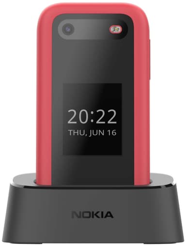 Nokia 2660 Flip mobiltelefon (rød)