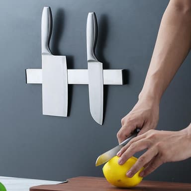 Magnetisk knivholder 30 cm rustfritt stål Sølv