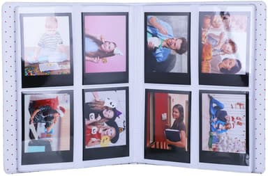 Mini fotoalbum for Polaroid 128 lommer PU Rosa