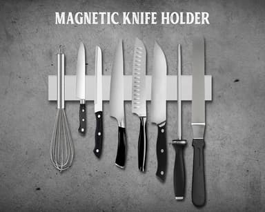 Magnetisk knivlist Sølv 30 cm