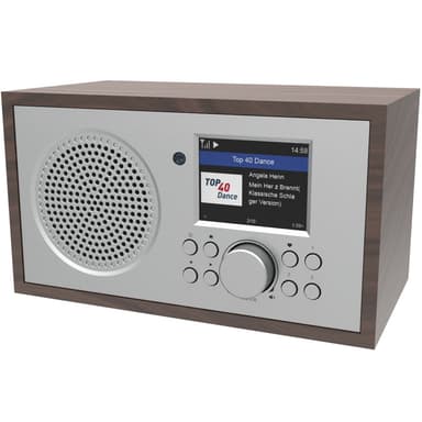 Internet-radio Trä/Silver WiFi Klocka alarm
