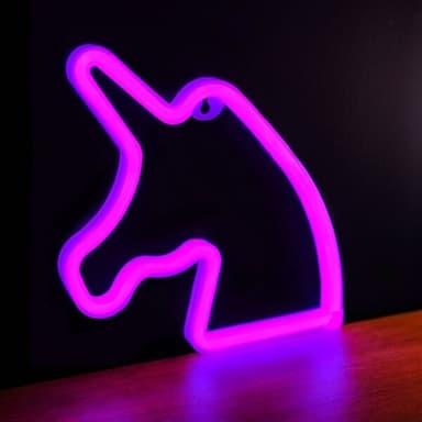 Neon-skilt - Enhjørning