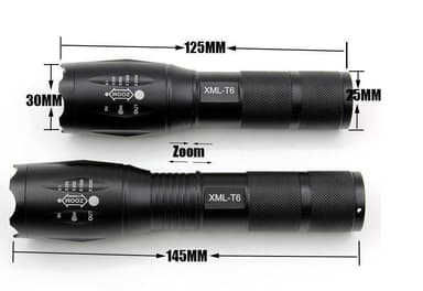 XML-T6 - vanntett lommelykt med 3800 lumen og zoomeffekt
