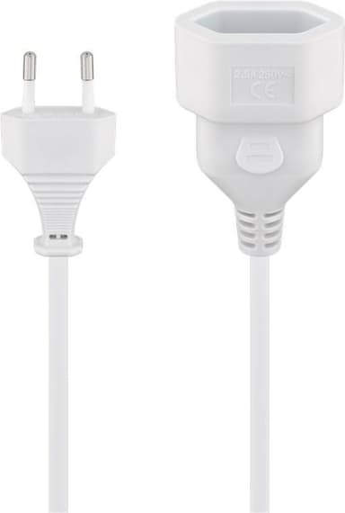Goobay Forlengelseskabel Euro-kontakt, 5 m, hvit