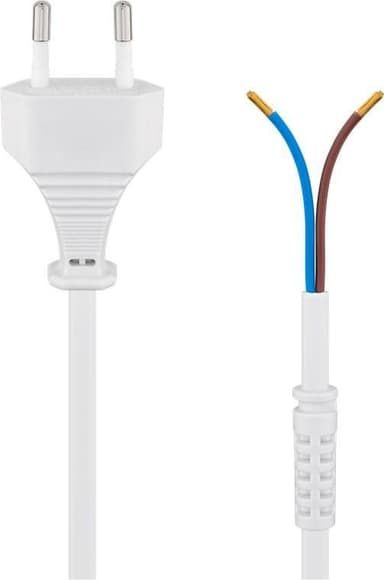 Goobay Kabel med eurokontakt for montering, 1,5 m, hvit