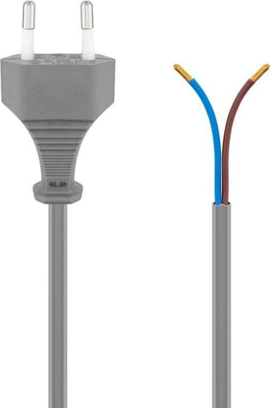 Goobay Kabel med eurokontakt for montering, 1,5 m, grå