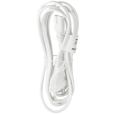 Enhetskabel Euro - C7 Hvit 1,8m