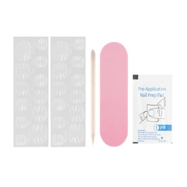 Press-On False Nails Gel Nails Ingen lim nødvendig 24-pak Flerfarget