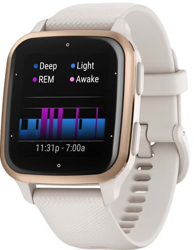Garmin Venu Sq 2 Music smartklokke (Ivory & Gold)