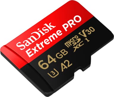 SanDisk Extreme PRO® 64GB microSDXC™ UHS-I-kort med adapter