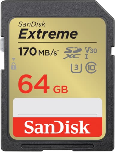 SanDisk Extreme® 64GB SDXC™ UHS-I-kort