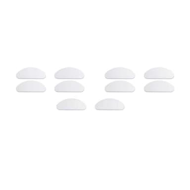 Nesebeskyttelse til briller i silikon, 5 par (19 mm), diafane