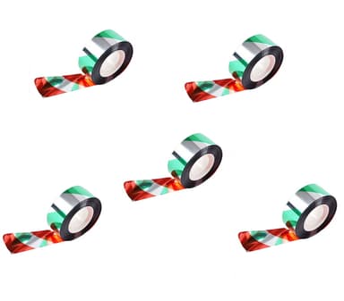 Reflekterende fugleskremseltape 50 mx 2,4 cm 5 Rull Grønn