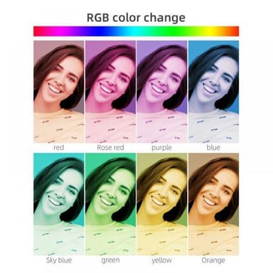 INF Bordlampe ""Sunset"" med 16 RGB farger og fjernkontroll, sort