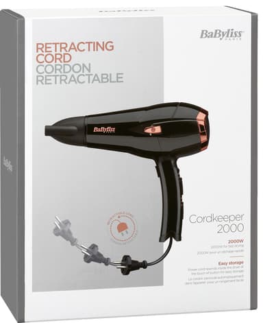 BaByliss Cordkeeper 2000 hårføner D373E