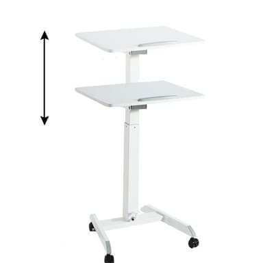 Lite Høybart / senkbart databord/ laptopbord på hjul
