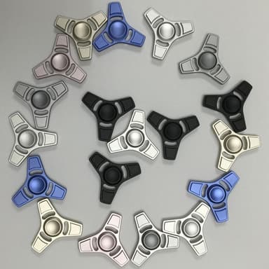 Fidget Spinner Star - Sølv - Aluminium