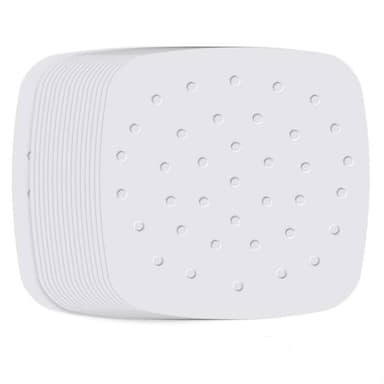 Firkantet perforert bakepapir for Air Fryer 200-pak Hvit 22 cm