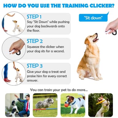 Treningsklikk for hund 2-pack Rød / Blå