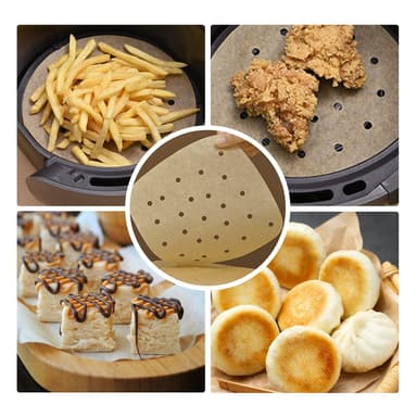 Air Fryer engangs, papirfôr non-stick 200-pakning Natur 19 cm