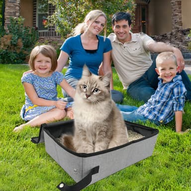 Transportboks for katt med lokk Svart 40x30x10 cm