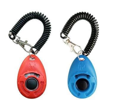 Treningsklikk for hund 2-pack Rød / Blå