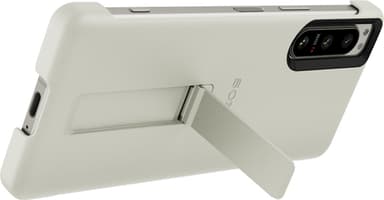 Sony Xperia 5 IV Style Cover med stativ (hvit)