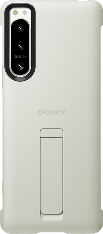 Sony Xperia 5 IV Style Cover med stativ (hvit)
