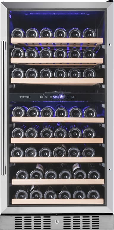 Temptech Premium vinskap WP120DCS (rustfritt stål)