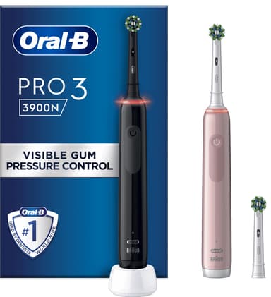Oral-B Pro3 3900N elektrisk tannbørste 760277 (sort/rosa)